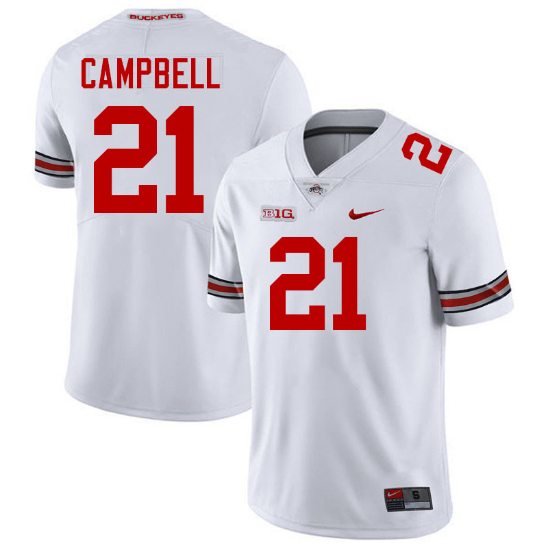 Parris Campbell Ohio State Buckeyes Jersey College Football Uniforms-White